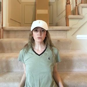 Vintage Ralph Lauren Pale Green Knit Cotton Top Sm